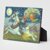 HEADLESS HORSEMAN SCARECROW & WITTE MUL Halloween Fotoplaat (Zijkant)