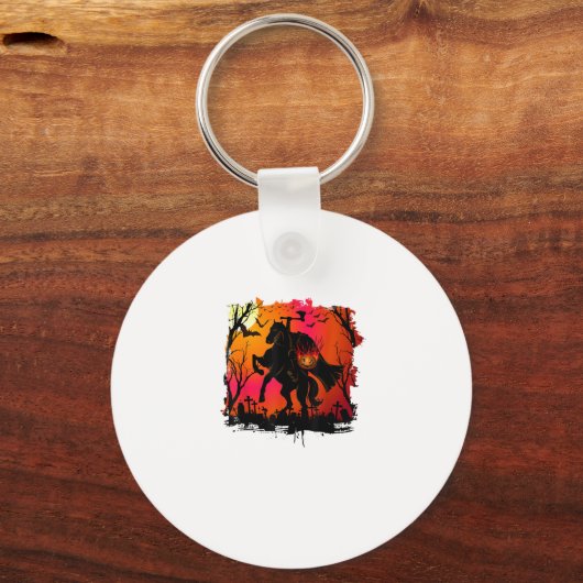 Headless Horseman Shirt Urban Legend Halloween Pum Sleutelhanger (Voorkant)