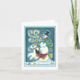 HEADLESS HORSEMAN SNOWMAN, XMAS / HALLOWEEN Blank Notitiekaartje