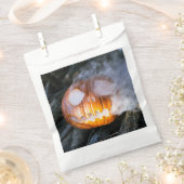 Headless Horseman's Jack-o-Lantern Head a Flame Bedankzakje (Geknipt)