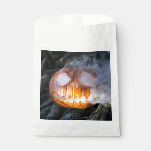 Headless Horseman's Jack-o-Lantern Head a Flame Bedankzakje (Voorkant)