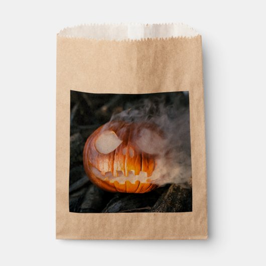 Headless Horseman's Jack-o-Lantern Head a Flame Bedankzakje (Voorkant)