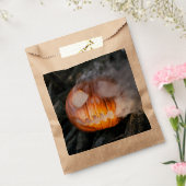 Headless Horseman's Jack-o-Lantern Head a Flame Bedankzakje (Gezegeld)