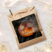 Headless Horseman's Jack-o-Lantern Head a Flame Bedankzakje (Geknipt)