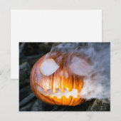 Headless Horseman's Jack-o-Lantern Head a Flame Briefkaart (Voorkant / Achterkant)