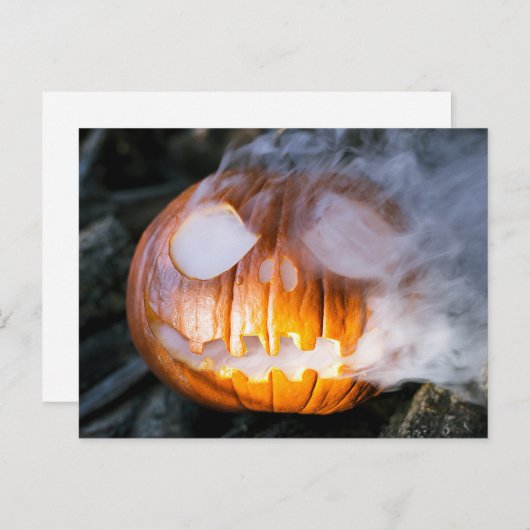 Headless Horseman's Jack-o-Lantern Head a Flame Briefkaart (Voorkant / Achterkant)