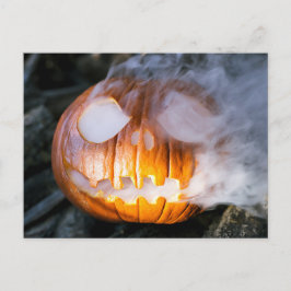 Headless Horseman's Jack-o-Lantern Head a Flame Briefkaart