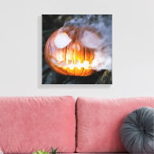Headless Horseman's Jack-o-Lantern Head a Flame Canvas Afdruk (Insitu (Woonkamer))