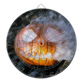 Headless Horseman's Jack-o-Lantern Head a Flame Dartbord (Voorkant)