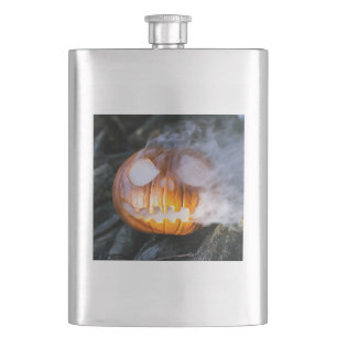 Headless Horseman's Jack-o-Lantern Head a Flame Flacon