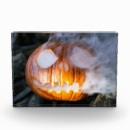 Headless Horseman's Jack-o-Lantern Head a Flame Fotoblokken