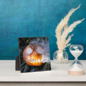 Headless Horseman's Jack-o-Lantern Head a Flame Fotoplaat (Insitu)