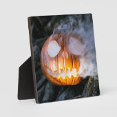 Headless Horseman's Jack-o-Lantern Head a Flame Fotoplaat (Voorkant)