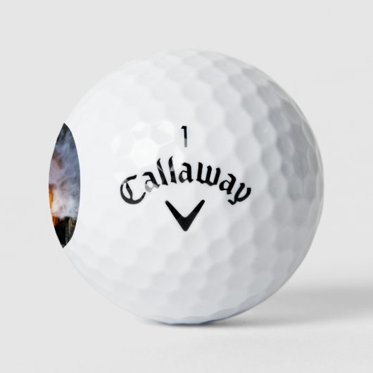 Headless Horseman's Jack-o-Lantern Head a Flame Golfballen (Logo)