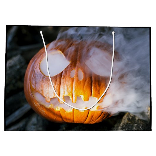 Headless Horseman's Jack-o-Lantern Head a Flame Groot Cadeauzakje (Achterkant)