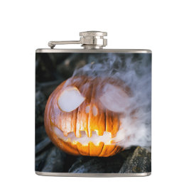 Headless Horseman's Jack-o-Lantern Head a Flame Heupfles
