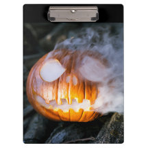 Headless Horseman's Jack-o-Lantern Head a Flame
