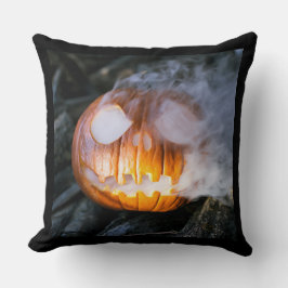 Headless Horseman's Jack-o-Lantern Head a Flame Kussen