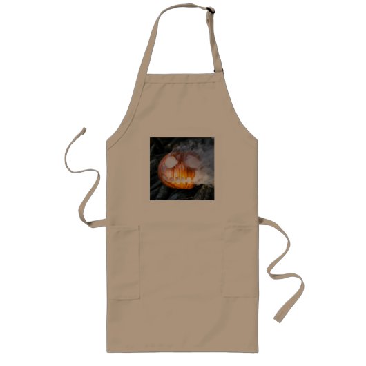 Headless Horseman's Jack-o-Lantern Head a Flame Lang Schort (Voorkant)