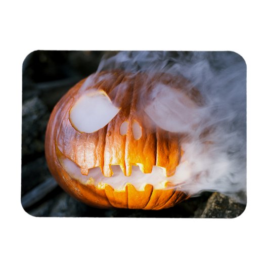 Headless Horseman's Jack-o-Lantern Head a Flame Magneet (Horizontaal)