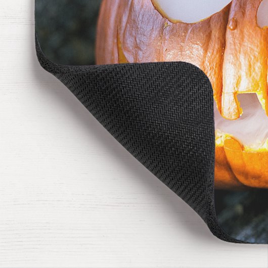 Headless Horseman's Jack-o-Lantern Head a Flame Muismat (Hoek)