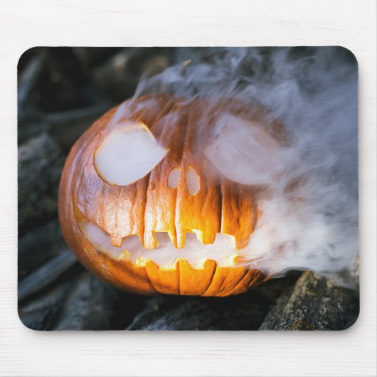 Headless Horseman's Jack-o-Lantern Head a Flame Muismat (Voorkant)