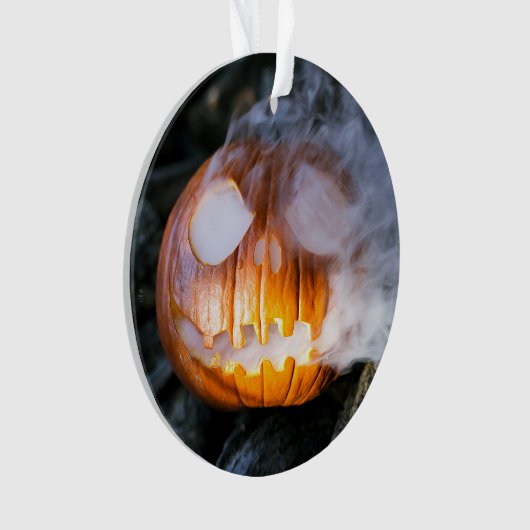 Headless Horseman's Jack-o-Lantern Head a Flame Ornament (voorkant)