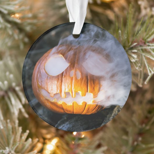 Headless Horseman's Jack-o-Lantern Head a Flame Ornament (Boom)