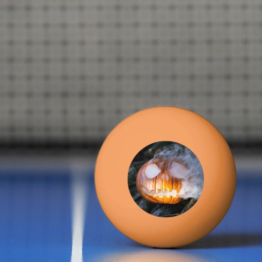 Headless Horseman's Jack-o-Lantern Head a Flame Pingpongbal (Net)