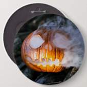 Headless Horseman's Jack-o-Lantern Head a Flame Ronde Button 6,0 Cm (Voorkant /achterkant)