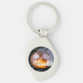 Headless Horseman's Jack-o-Lantern Head a Flame Sleutelhanger