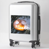Headless Horseman's Jack-o-Lantern Head a Flame Sticker (Koffer)
