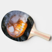 Headless Horseman's Jack-o-Lantern Head a Flame Tafeltennisbatje (Zijkant)
