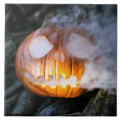 Headless Horseman's Jack-o-Lantern Head a Flame Tegeltje (Voorkant)