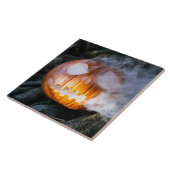 Headless Horseman's Jack-o-Lantern Head a Flame Tegeltje (Zijkant)