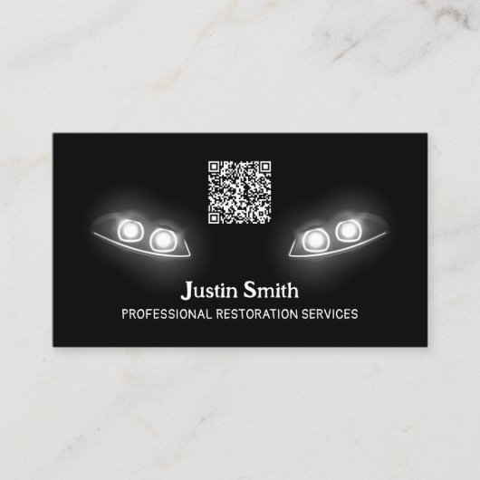 Headlight Restoration Mobile Detail QR Visitekaartje (Voorkant)