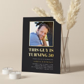 Headline 50th Birthday Party Photo Folie Uitnodiging