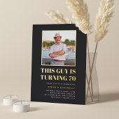 Headline 70th Birthday Party Photo Folie Uitnodiging