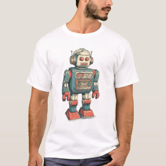 Headphone Tin Robot — Vintage Cassette-Borstdok Me T-shirt