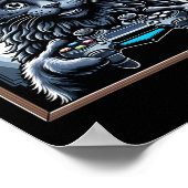 Headphone Video Game Nebelung Cat Gaming  Poster (Hoek)