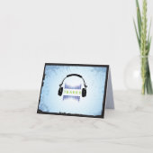 HEADPHONES Bar Bat Mitzvah Hartelijk dank Bedankkaart (Voorkant)