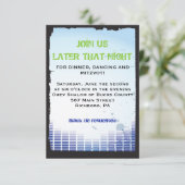 HEADPHONES Bar Bat Mitzvah Party Reception Kaart (Staand voorkant)