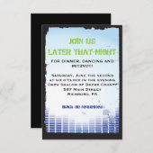 HEADPHONES Bar Bat Mitzvah Party Reception Kaart (Voorkant / Achterkant)