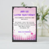 HEADPHONES Bar Bat Mitzvah Party Reception Kaart (Staand voorkant)