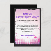 HEADPHONES Bar Bat Mitzvah Party Reception Kaart (Voorkant / Achterkant)