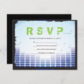 HEADPHONES Bar Bat Mitzvah rsvp Kaart (Voorkant / Achterkant)