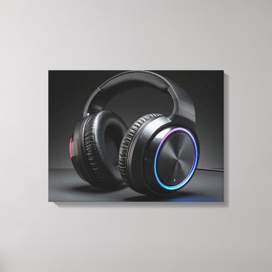 headphones canvas afdruk (Voorkant)