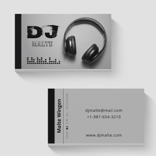 Headphones Grey DJ Visitekaartje