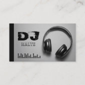 Headphones Grey DJ Visitekaartje (Voorkant)