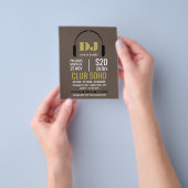 Headphones Logo, DJ, Club Event Adverteren Flyer (Hand)